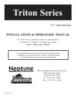 Triton Neptune TRI Series Installation & Operation Manual предпросмотр