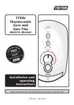 Triton T100e Care Installation And Operating Instructions Manual предпросмотр