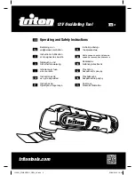 Preview for 2 page of Triton T12OT Operating And Safety Instructions Manual