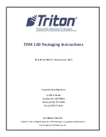 Предварительный просмотр 1 страницы Triton TDM 100 Packaging Manual