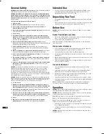 Preview for 5 page of Triton TRTA001 Operating And Safety Instructions Manual