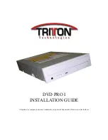 Предварительный просмотр 1 страницы Tritton DVD PRO I Installation Manual