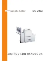 Triumph Adler DC 2062 Instruction Handbook Manual предпросмотр