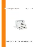 Triumph Adler DC 2215 Instruction Handbook Manual preview