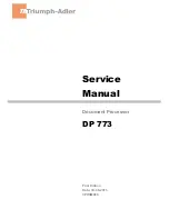 Triumph Adler DP 773 Service Manual preview