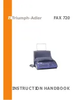 Triumph Adler FAX 720 Instruction Handbook Manual preview