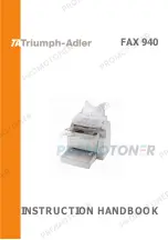 Triumph Adler FAX 940 Instruction Handbook Manual preview