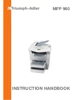 Triumph Adler MFP 980 Instruction Handbook Manual предпросмотр