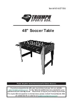 Triumph Sports USA 48" Soccer Table Instruction Manual preview