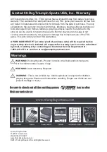 Preview for 2 page of Triumph Sports USA 48" Soccer Table Instruction Manual