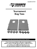 Triumph Sports USA Bag Toss Quick Start Manual preview