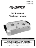 Triumph Sports USA Lumen-X Instruction Manual preview