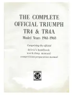 Triumph 1961 TR4 Driver'S Handbook Manual preview