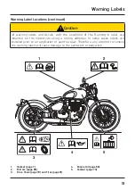 Предварительный просмотр 13 страницы Triumph Bonneville Bobber 2016 Owner'S Handbook Manual