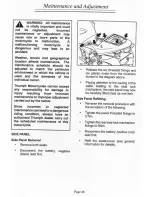 Preview for 49 page of Triumph Daytona 600 Owner'S Handbook Manual