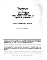 Предварительный просмотр 2 страницы Triumph Daytona 955i Service Manual