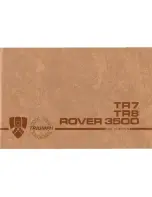 Preview for 1 page of Triumph Rover 3500 Owner'S Manual