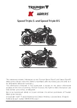 Предварительный просмотр 1 страницы Triumph Speed Triple RS Manual