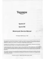 Preview for 2 page of Triumph Sprint RS Service Manual