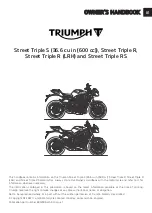 Предварительный просмотр 1 страницы Triumph Street Triple R 2022 Owner'S Handbook Manual