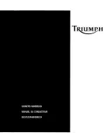 Preview for 1 page of Triumph T509 Speed Triple Owner'S Handbook Manual