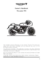 Предварительный просмотр 1 страницы Triumph Thruxton TFC 2019 Owner'S Handbook Manual