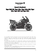 Triumph Tiger 1200 XCA 2017 Owner'S Handbook Manual предпросмотр