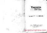 Предварительный просмотр 2 страницы Triumph Tina T10 Owner'S Handbook Manual