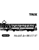 Предварительный просмотр 1 страницы Trix Triebzuges ET 87 Manual