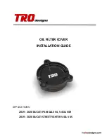 TRO Designs OIL FILTER COVER Installation Manual предпросмотр