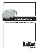 Preview for 1 page of Trojan Leisure Radiant Pools Metric Series Installation Manual