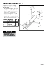 Preview for 11 page of Trojan BODY CHAMP 355 Care Instructions And Assembly Manual