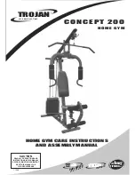 Trojan CONCEPT 200 Care Instructions And Assembly Manual preview