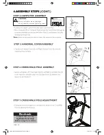 Preview for 8 page of Trojan CROSS WALK 340 Care Instructions And Assembly Manual