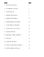 Preview for 2 page of Trojan POWER CAGE 400 Care Instructions And Assembly Manual