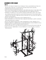 Preview for 8 page of Trojan POWER CAGE 400 Care Instructions And Assembly Manual