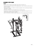 Preview for 9 page of Trojan POWER CAGE 400 Care Instructions And Assembly Manual