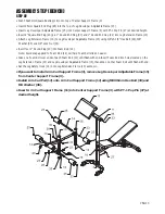 Preview for 13 page of Trojan POWER CAGE 400 Care Instructions And Assembly Manual