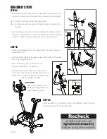 Preview for 6 page of Trojan SHAPE 200 Care Instructions And Assembly Manual