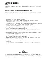 Preview for 3 page of Trojan SOLITUDE 410 Care Instructions And Assembly Manual