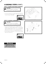 Preview for 8 page of Trojan STAMLINA 320 Care Instructions And Assembly Manual