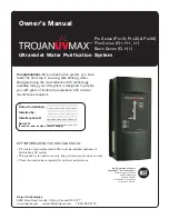 Trojan TrojanUVMax G Owner'S Manual preview