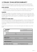 Preview for 19 page of Trojan VELOCITY 420 Instruction And Assembly Manual