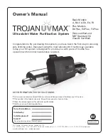 Preview for 1 page of TrojanUV TrojanUVMax A Owner'S Manual