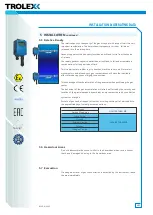 Preview for 8 page of Trolex TX6373 Installation And Operating Data