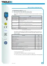 Preview for 23 page of Trolex TX6373 Installation And Operating Data