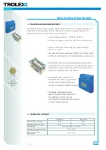 Предварительный просмотр 2 страницы Trolex TX6620 Installation And Operating Data