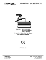 Preview for 1 page of Tronair 02-7813C0100 Operation & Service Manual