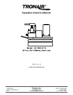 Tronair 02-7825-0110 Operation & Service Manual предпросмотр