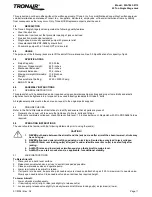Preview for 4 page of Tronair 02A7843-0112 Operation & Service Manual